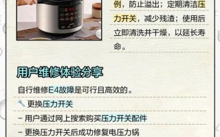 荣事达电压力锅出现E4是什么问题