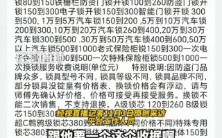 开锁一般要花多少钱？