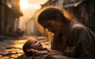 女子凌晨街头产子