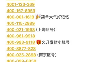 普田400电话号码是多少？