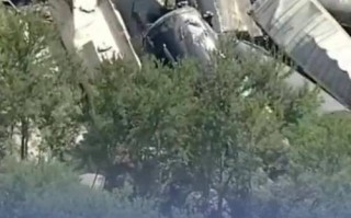 美国一列车被烧焦