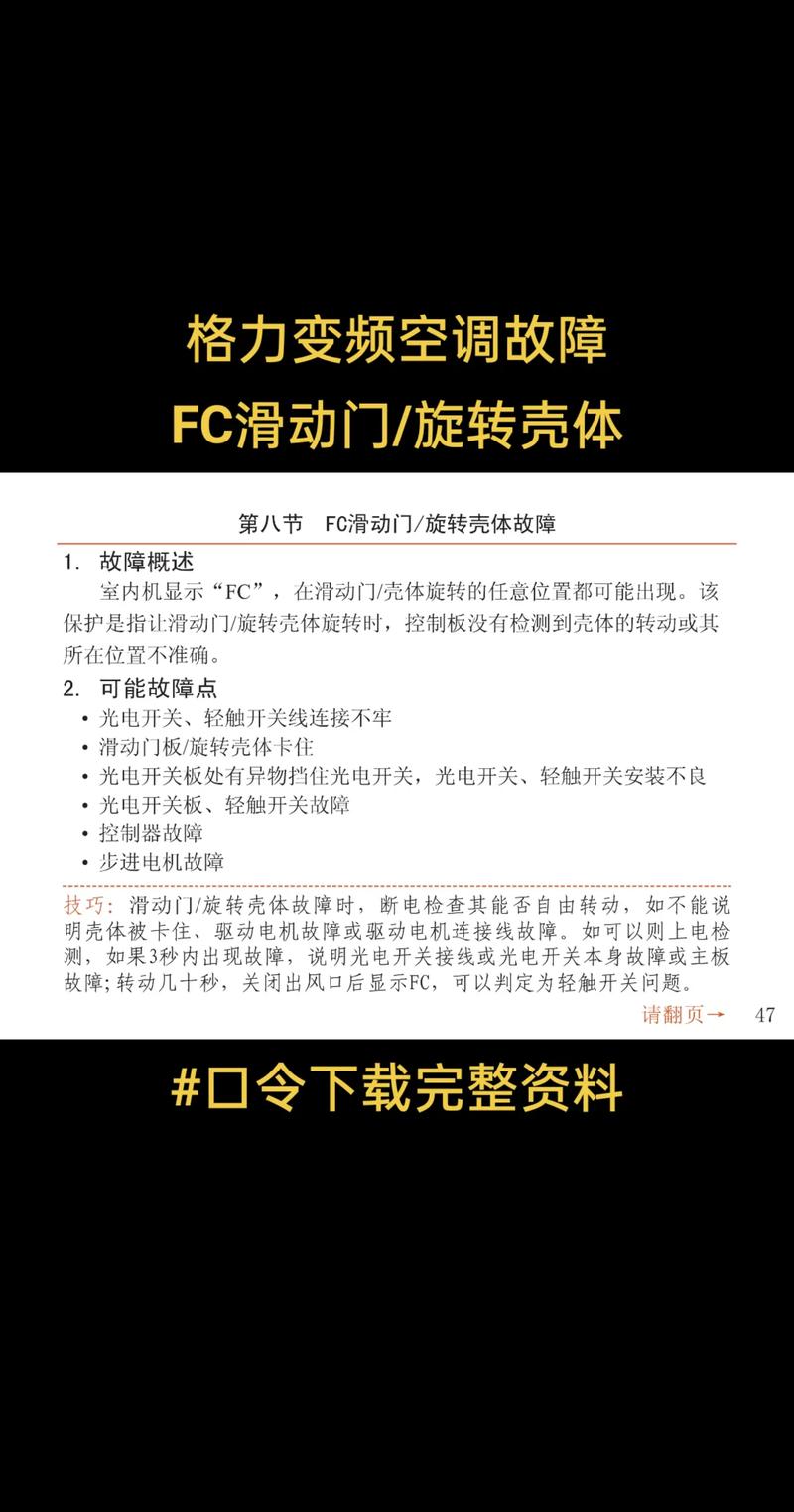 格力立式空调显示fc是什么意思 如何恢复-第1张图片-索能光电网