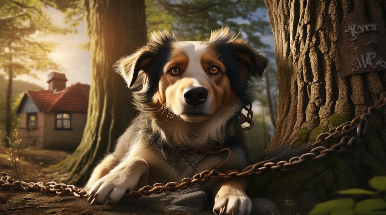 狗走失挣脱铁链回家-第1张图片-索能光电网