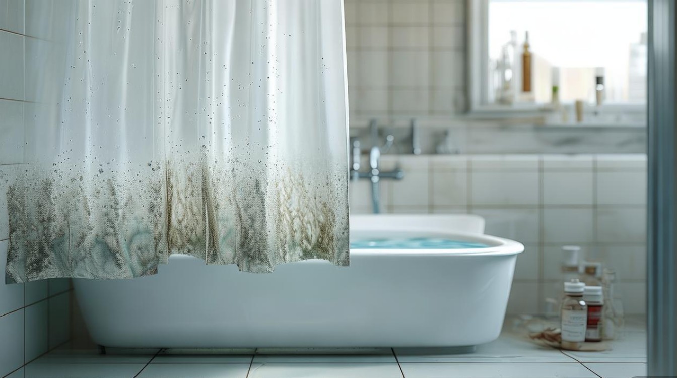 浴帘底部霉点怎么彻底清洗掉？-第1张图片-索能光电网