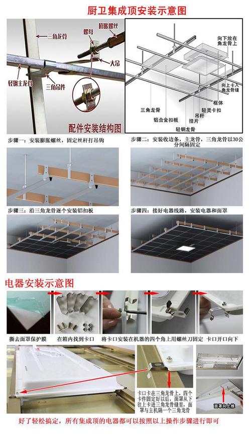 集成吊顶大板浴霸2025年最新安装方法是什么？-第3张图片-索能光电网