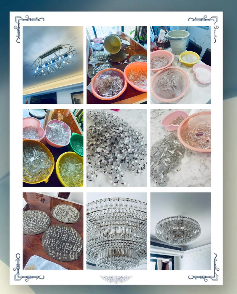 水晶灯怎么安全拆卸彻底清洗？-第1张图片-索能光电网