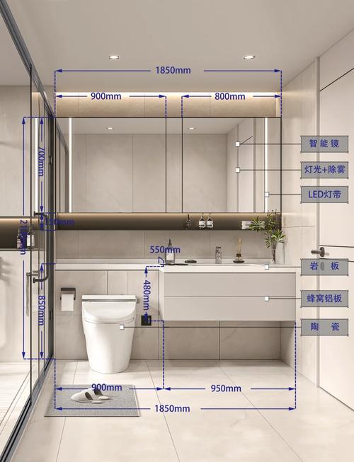 浴室柜定位，尺寸和位置怎么定？-第2张图片-索能光电网