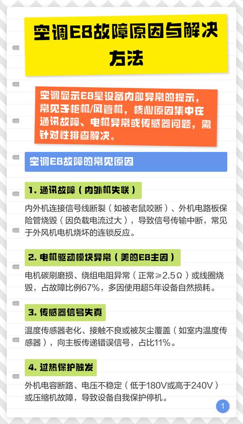 美的空调报E8故障怎么办？-第2张图片-索能光电网