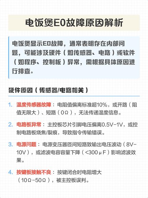 电饭煲显示E0是什么原因？-第2张图片-索能光电网